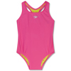 Speedo Solid Racerback One Piece for Girls Flare Pink